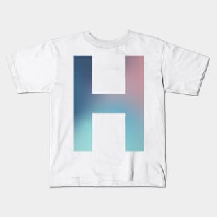 Gradient Letter H Initial Alphabet Kids T-Shirt